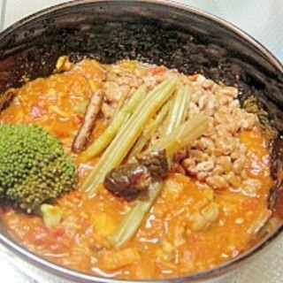 レンチンで作る☆キュウちゃんの納豆カレー